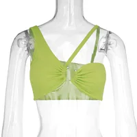 JFL21175 American Sexy Spice Camisole  Women's Fashion Hollow Short Top Women's Hair sku image 9