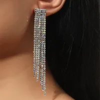 Fashion Flash Tassel Diamond Earrings Wholesale Nihaowholesale main image 5