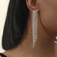 Fashion Flash Tassel Diamond Earrings Wholesale Nihaowholesale main image 6
