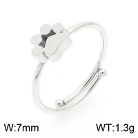 Wholesale Jewelry Simple Style Korean Style Animal Paw Print Titanium Steel 18K Gold Plated Plating Bracelets Earrings Necklace sku image 7