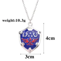 Fashion  Dripping Oil Wings Shield Pendant Necklace Unisex Zelda Logo Pendant Necklace Nihaowholesale Wholesale sku image 1