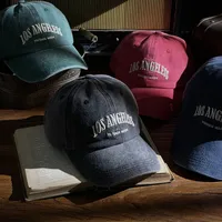 Unisex Retro Letter Embroidery Curved Eaves Baseball Cap main image 1