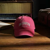 Unisex Retro Letter Embroidery Curved Eaves Baseball Cap sku image 2