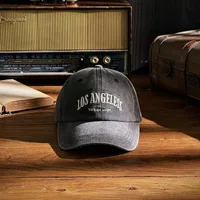 Unisex Retro Letter Embroidery Curved Eaves Baseball Cap sku image 5