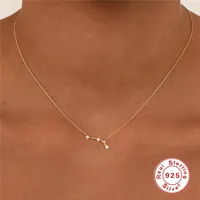 Silver Zircon Plating Inlay Constellation Necklace main image 2