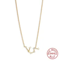 Silver Zircon Plating Inlay Constellation Necklace sku image 2