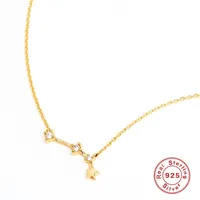 Silver Zircon Plating Inlay Constellation Necklace sku image 1