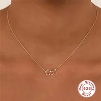 Silver Zircon Plating Inlay Constellation Necklace main image 3