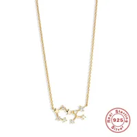 Silver Zircon Plating Inlay Constellation Necklace sku image 4