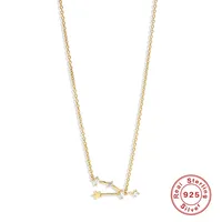 Fashion Constellation Sterling Silver Inlay Zircon Pendant Necklace 1 Piece main image 3