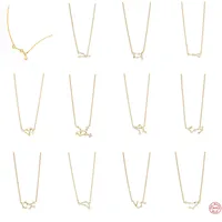 Silver Zircon Plating Inlay Constellation Necklace main image 1