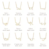 Silver Zircon Plating Inlay Constellation Necklace main image 5
