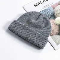 Unisex Simple Style Solid Color Crimping Wool Cap sku image 2