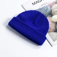 Unisex Simple Style Solid Color Crimping Wool Cap sku image 3