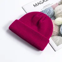 Unisex Simple Style Solid Color Crimping Wool Cap sku image 6