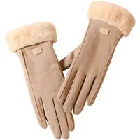 Women's Simple Style Solid Color Velvet Polyester Gloves 1 Pair main image 2