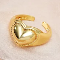 Wholesale Jewelry Simple Style Heart Alloy Open Rings main image 2
