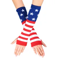 Women's Fashion Stripe Knitted Fabric Arm Sleeves sku image 41