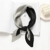Unisex Streetwear Color Block Satin Printing Silk Scarf main image 4