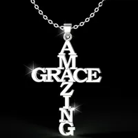 Simple Style Cross Letter Stainless Steel Plating Pendant Necklace 1 Piece main image 5
