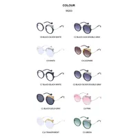 Fashion Leopard Pc Round Frame Diamond Full Frame Women's Sunglasses main image 2
