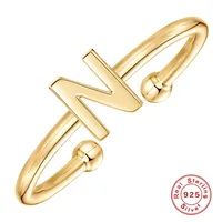 925 Sterling Silver Letter Open Ring sku image 5