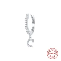 1 Piece 925 Sterling Silver Letter Drop Earrings sku image 8