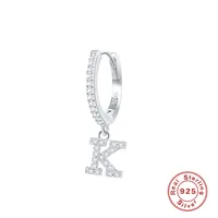 1 Piece 925 Sterling Silver Letter Drop Earrings sku image 16