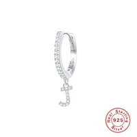 1 Piece 925 Sterling Silver Letter Drop Earrings sku image 6