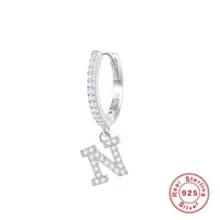 1 Piece 925 Sterling Silver Letter Drop Earrings sku image 19