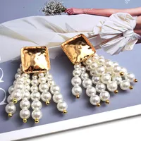 Fashion Tassel Alloy Beaded Tassel Plating Beads Women's Earrings sku image 15