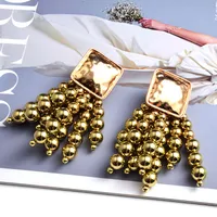 Fashion Tassel Alloy Beaded Tassel Plating Beads Women's Earrings sku image 5