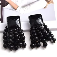 Fashion Tassel Alloy Beaded Tassel Plating Beads Women's Earrings sku image 12