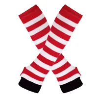 Women's Fashion Stripe Knitted Fabric Arm Sleeves sku image 27