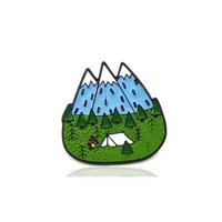 Cartoon Style Mountain Forest Camera Alloy Enamel Unisex Brooches main image 4
