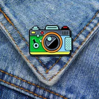 Cartoon Style Mountain Forest Camera Alloy Enamel Unisex Brooches main image 2