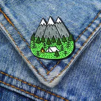 Cartoon Style Mountain Forest Camera Alloy Enamel Unisex Brooches main image 1