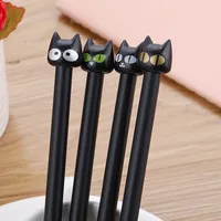 Cute Cartoon Black Kitten Gel Pen Student Creative Stationery Wholesale main image 1