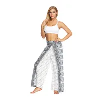 Casual Printing Polyester Active Bottoms Wide Leg Pants sku image 2