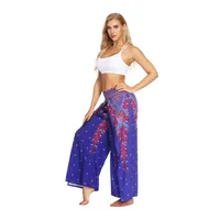 Casual Printing Polyester Active Bottoms Wide Leg Pants sku image 1