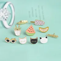 Fashion Cat Watermelon Alloy Plating Unisex Brooches main image 2