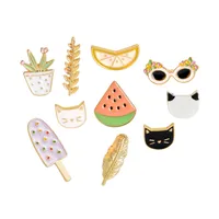 Fashion Cat Watermelon Alloy Plating Unisex Brooches main image 3