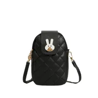 Women's Small Autumn Pu Leather Rabbit Lingge Cute Square Zipper Square Bag main image 4