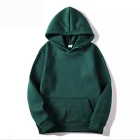 Unisex Hoodies Long Sleeve Basic Fleece Lined Casual Solid Color main image 5