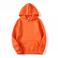 Unisex Hoodies Long Sleeve Basic Fleece Lined Casual Solid Color main image 9
