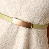 Casual Solid Color Pu Leather Alloy Plating Women's Leather Belts 1 Piece main image 4