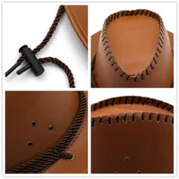 Unisex Cowboy Style Solid Color Wide Eaves Fedora Hat main image 3
