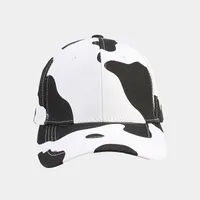 Women's Fashion Zebra Printing Curved Eaves Baseball Cap sku image 1
