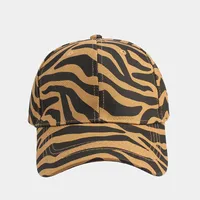 Women's Fashion Zebra Printing Curved Eaves Baseball Cap sku image 7