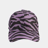 Women's Fashion Zebra Printing Curved Eaves Baseball Cap sku image 8